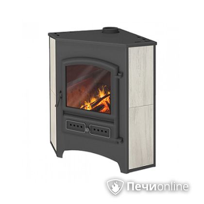 Печь-камин Этна (БКД) угловой беж. 9 кВт (150 кв.м) в Туле