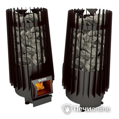 Дровяная печь-каменка GrillD Cometa Vega 180 short black в Туле