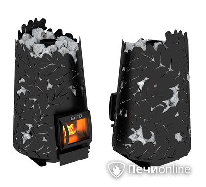 Дровяная печь-каменка GrillD Dubravo 180 short black в Туле