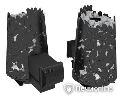 Дровяная печь-каменка GrillD Dubravo mini long black в Туле