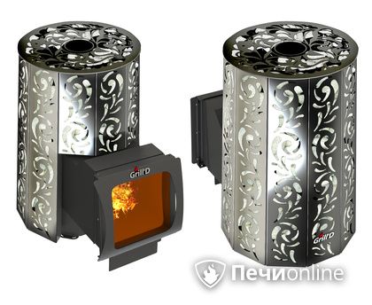 Дровяная печь-каменка GrillD Violet window long Max Жадеит 100 в Туле