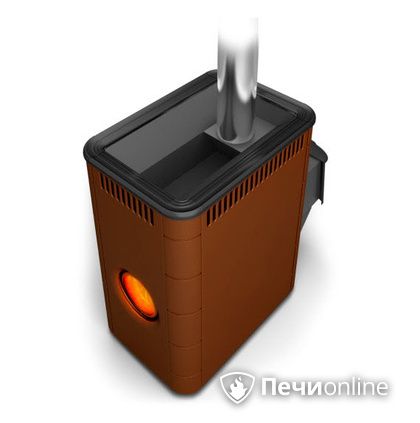 Дровяная банная печь TMF  Аврора Inox ДА Иллюминатор терракота  в Туле