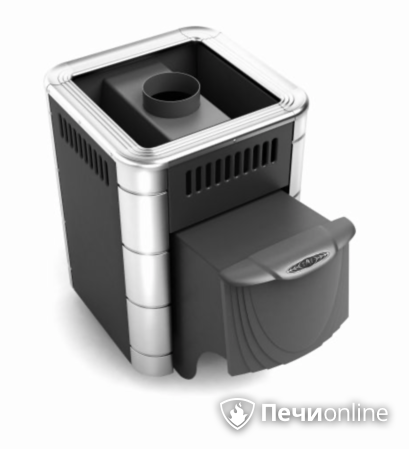 Дровяная банная печь TMF Оса Inox антрацит нержавеющие вставки в Туле
