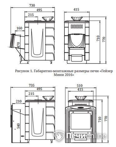 Дровяная банная печь TMF Гейзер Мини 2016 Inox ДА ЗК ТО терракота в Туле
