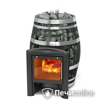 Дровяная банная печь TMF Саяны XXL 2015 Inox Витра с закрытой каменкой в Туле