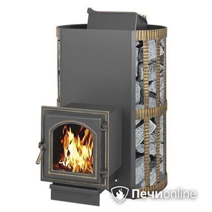 Дровяная банная печь Везувий Скиф с закрытой каменкой (270) в Туле