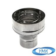 Дымоход УМК Старт-сэндвич холодный D=100х160 Н+Оц 1,0мм 0,5мм по воде