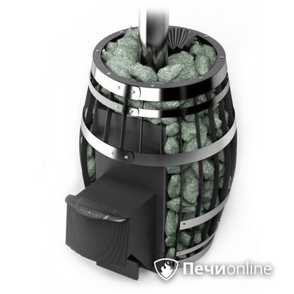 Дровяная банная печь TMF Саяны XXL 2015 Inox с закрытой каменкой и теплообменником дверь антрацит в Туле