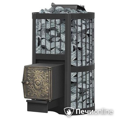 Дровяная банная печь Везувий Ураган Стандарт 22 (ДТ-4) с закрытой каменкой чугун в Туле